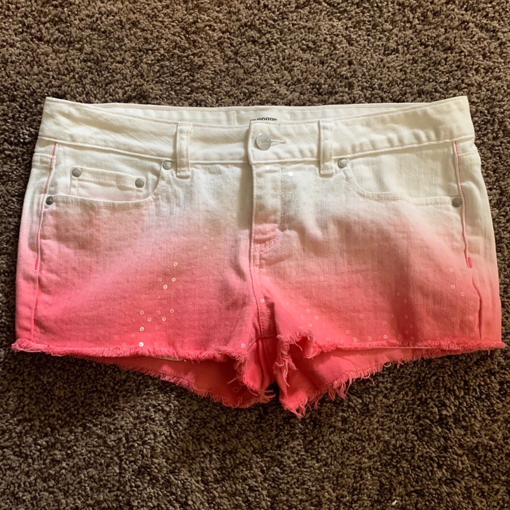 PINK denim shorts